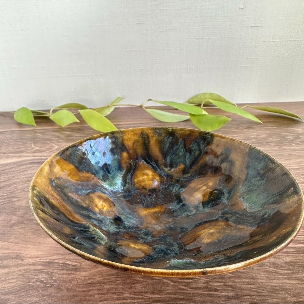 Handmade Pottery Bowl Signed Savage 2015 with Rich Earthy Glaze